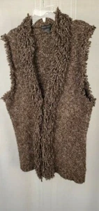 Chaleco Suéter Nomadic Traders Sin Mangas Acrílico/Poliéster Marrón/Gris Para Mujer M - Imagen 1 de 5