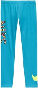 Nike Sports Wear FAV Girl Tights Size Medium Teal CZ9124 399 New - Picture 1 of 1