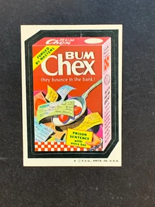 1973 Rare Topps Wacky Packages Bum Chex 4th Series 4 Pulled Sticker Card NM- - Picture 1 of 2