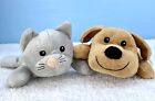 Melissa & Doug Pet Dog Puppy & Grey Cat Kitten Soft Toy Plush, 21cm