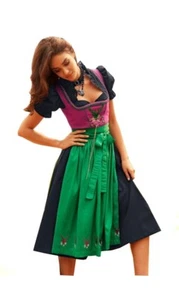 VESTIDO TRADICIONAL Amy Vermont DIRNDL NEGRO-VERDE-CICLAM TALLA 40 TALLA 42 1011684548 - Imagen 1 de 2