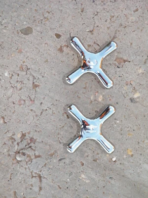 DE COLECCIÓN BAÑERA DE HIDROMASAJE\ FREGADERO MANGO CRUZADO CROMO SOBRE LATÓN NOS Foto 1 de 4