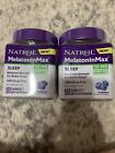 NIB 2PK Natrol MelatoninMax 10 mg Sleep Support, Blueberry 50 Gummies Exp 8/24