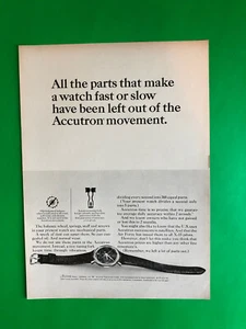 BULOVA ACCUTRON WATCH VINTAGE ORIGINAL PRINT AD ADVERTISEMENT - Bild 1 von 1