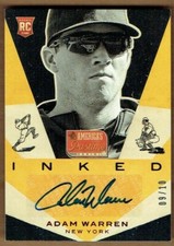 2013 PANINI AMERICA'S PASTIME INKED RED ADAM WARREN #9/10