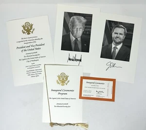 2025 Donald Trump 47 Einweihung Einladung & Programmpaket - Orange Ticket - Bild 1 von 9