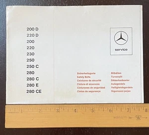 1972-73 Mercedes-Benz Safety Belt Use & Cleaning Manual Models 200 D thru 280 CE - Picture 1 of 4