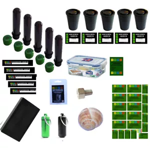 NEU 38 Teile Geocaching Behälter Paket Set - Nano Versteck Petling Logbuch Micro - Bild 1 von 1