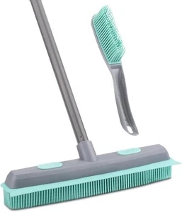 Conliwell Rubber Broom Carpet Rake for Pet Hair, Fur Remover Broom-1 - Picture 1 of 8