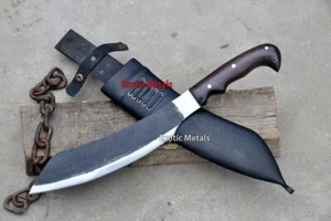 HANDMADE CARBON STEEL FIXED BLADE PARANG CLEAVER MACHETE | HUNTING BOWIE KNIFE - Picture 1 of 6