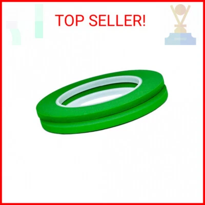 QDiShi 2 Pack 1/4" inch x 60yd Green Painters Tape Easy Removal Thin Narrow Fini