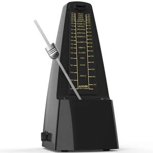 Mechanical Metronome Black Universal Metronome for Piano Guitar Violin Drums ... - Picture 1 of 7