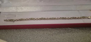 Peridot station bracelet in platinum over sterling silver - Picture 1 of 4