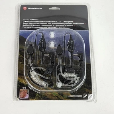 Motorola Talkabout 1518 2-Way Radio Surveillance Headset w/ PTT Microphone READ - Image 1 of 4