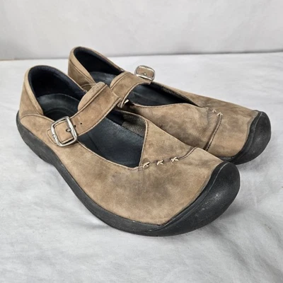 Zapatos Mary Jane Keen Presidio Correa Cruzada Cuero Marrón Cómodos Para Mujer Talla 8 Foto 1 de 4