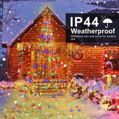 Christmas Decoration Star Lights, 320 LED 16.4Ft Outdoor Christmas Tree Strin... - Image 1 of 3