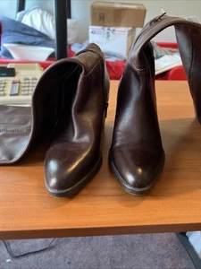 NWOB. Naturalized Dark Brown Knee High Boots. Size ? Fit Like A 7. Wide Calf. - Picture 1 of 10