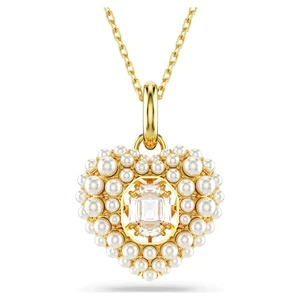 Swarovski Idyllia Pendant, Heart, White, Gold-Tone Plated 5680399 - Picture 1 of 6