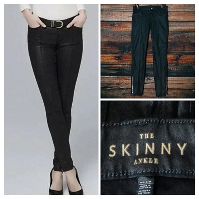 Pantalones Casa Blanca Mercado Negro Talla 2 El Tobillo Ajustado Negro Costura Puños con Cremallera Foto 1 de 4