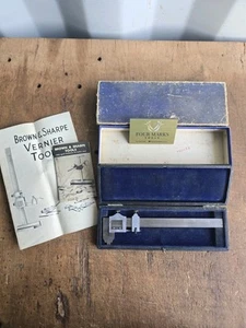 Vernier Brown & Sharpe Nº572 en caja y estuche 6" con instrucciones y folleto - Imagen 1 de 16