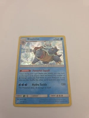 2019Pokemon BLASTOISE Team Up CRACKED ICE HOLO Rare Sun & Moon 25/181 PACK FRESH - Image 1 of 4