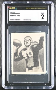 1948 Bowman #98 Fred Enke Detroit Lions - Rookie Card - CSG 2 Good  - Bild 1 von 2