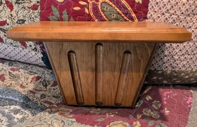 Vintage Handmade Oak Wood Shelf W/ Plate Groove  9"x4.5"x 6.5 **Needs Hangers - Image 1 of 4