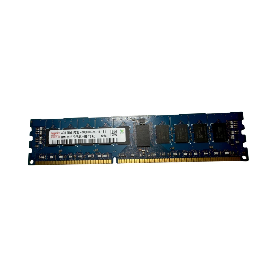 SK Hynix HMT351R7CFR8A-H9 4GB 2RX8 PC3L-10600R DDR3 ECC RDIMM RAM Module - Image 1 of 1