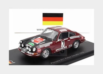 1:43 SPARK Porsche 911S #7 Rally Bavaria 1970 W.Rohr H.Marecek Red Black SG834 - Immagine 1 di 2