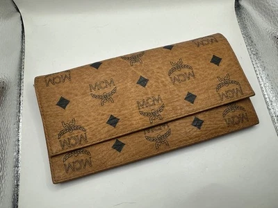 Cartera Larga MCM Auténtica Monograma Logo Buen Estado Foto 1 de 4