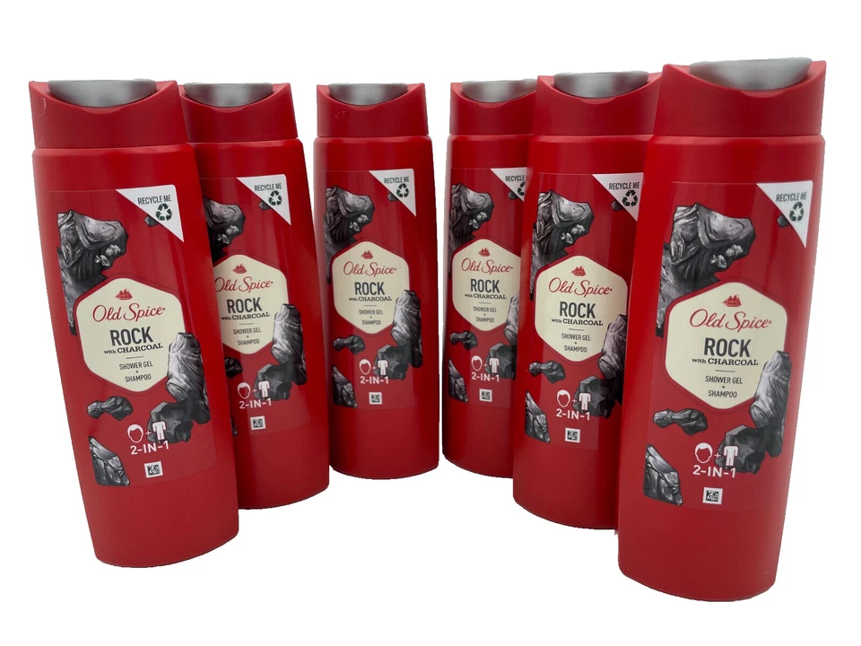 (18,63€/L) Old Spice Rock 2in1 Duschgel und Shampoo 6x250ml - Bild 1 von 1
