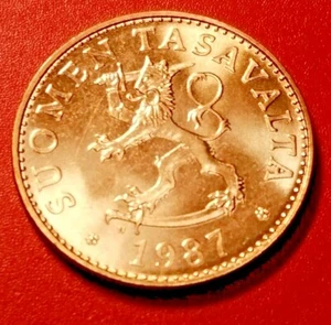 *Finland * 50 penniä * 1987N - Alum.bronze *unc  * - Picture 1 of 2