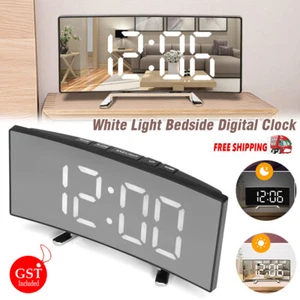Bedside Digital Clock LED Display Desk Table Time Temperature Alarm Snooze Decor - Picture 1 of 15