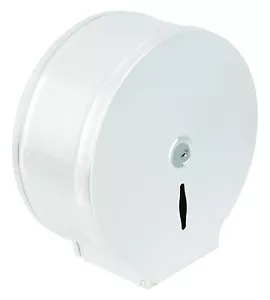 WC Rolle Papierspender Halter weiß für Mini Jumbo Rolle 200m Wandmontage - Bild 1 von 1