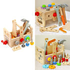 Wooden Toolbox Toy Nuts and Bolts Screws Creative Children Repair Play ToolSetOH