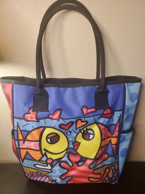 Bolso de Mano Romero Britto 2010 Deeply in Love Kissing Fishes Foto 1 de 4