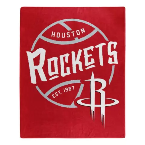 Houston Rockets 50x60 Blacktop Design Raschel Throw Blanket [NEW] Fleece Cover