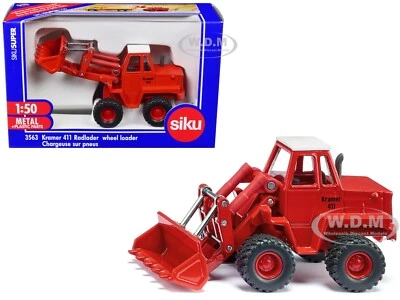 KRAMER 411 WHEEL LOADER RED 1/50 DIECAST MODEL BY SIKU 3563 - Image 1 of 4