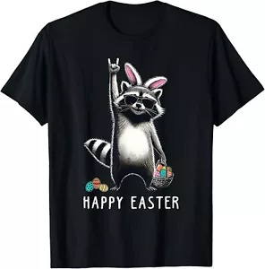 Cute Easter Raccoon Men Women Kids Boys Girls Funny Easter T-Shirt - Picture 1 of 4