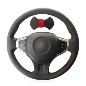  Black Leather Car Steering Wheel Cover for Renault Koleos 2009-2014 - Picture 1 of 8