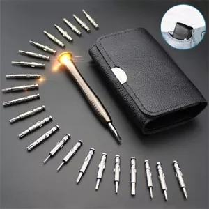 25X Mini Magnetic Screwdriver Set Opening Repair Tool Kit for Glass Phone Watch - Picture 1 of 12