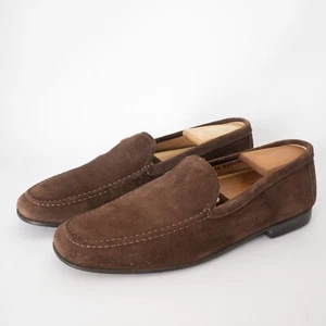 CAR SHOES x PRADA Mens Brown Suede Leather Penny Loafers Size 7.5 42/43   - Picture 1 of 13