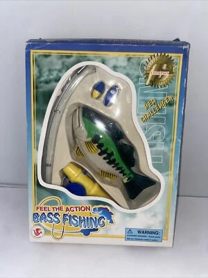 Big Bass Fishing Game Feel The Action Game 1998 Toy Very Rare New In Box Vintage - Image 1 of 4