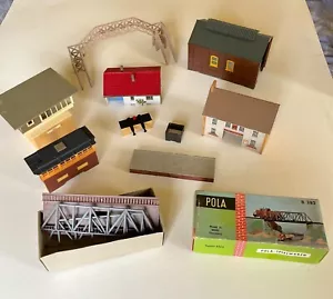 A collection of 00 Scale Model Railway Lineside Buildings, Signal Box, Loco Shed - Picture 1 of 16