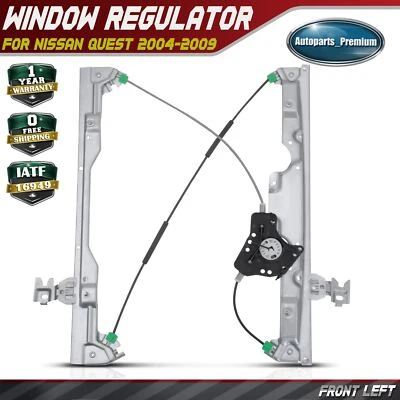 Regulador de janela dianteiro esquerdo do lado do motorista LH sem motor para Nissan Quest 2004-2009 - Imagem 1 de 4
