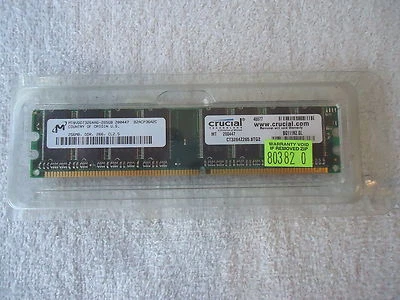 Micron / Crucial 256MB,DDR,266,CL2.5 Memory " IN PLASTIC CASE " - Image 1 of 4