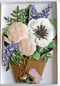 Hallmark Signature Mother's Day Card Papercraft BOUQUET Flowers w Gift Box - Picture 1 of 3
