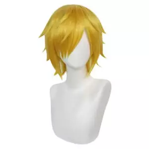 One Piece Sanji Cosplay Short Gold Wigs Anime Synthetic Hair Costume Halloween - Picture 1 of 8