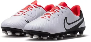Nike JR Legend 10 Club FG/MG White Black Soccer Cleats DV4352 100 Sz 5Y, 5.5Y - Picture 1 of 9