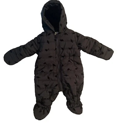 Traje de Nieve Bebé Nuevo con Etiquetas Infantil 1ª Impresiones 0-3M Equipo de Invierno Dinosaurio Negro Foto 1 de 4